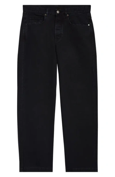 Massimo Alba Oceano Straight Leg Canvas Trousers In Black