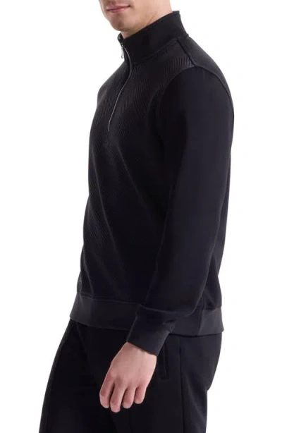 Bugatchi Soft Touch Quarter Zip In Black