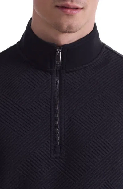 Bugatchi Soft Touch Quarter Zip In Black