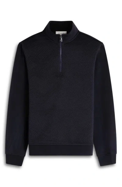 Bugatchi Soft Touch Quarter Zip In Black