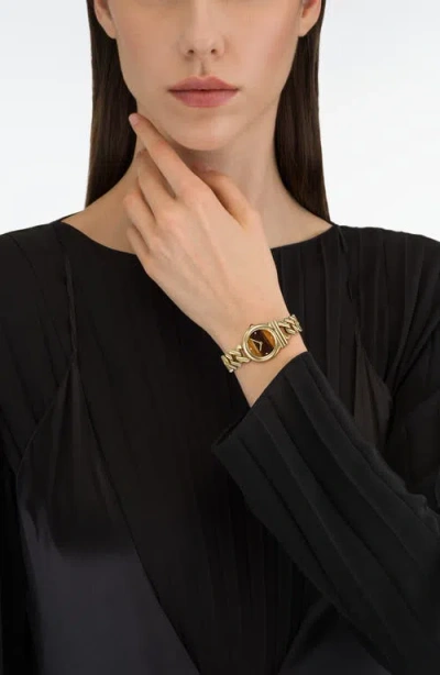 Ferragamo Gancini Twisted Chain Watch In Gold