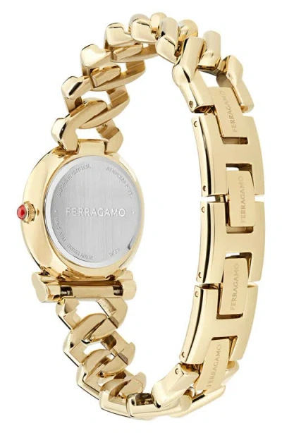 Ferragamo Gancini Twisted Chain Watch In Gold