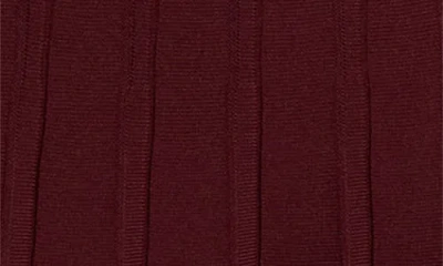 Reiss Alicia Long Sleeve Belted Sweater Dress In Burgundy