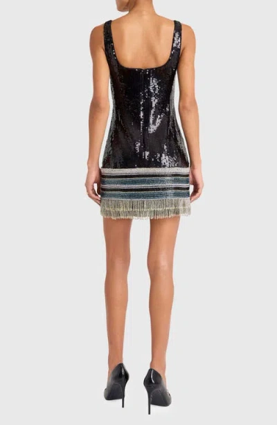 Amanda Uprichard Augustine Sequin Minidress In Black