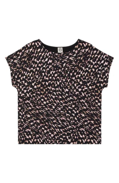 Anne Klein Abstract Print Knit Back Top In Multi