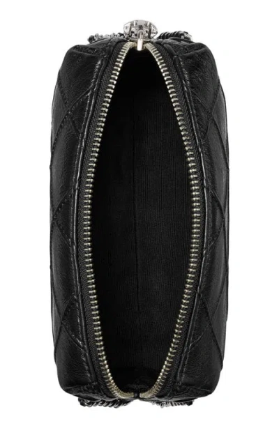 Tory Burch Fleming Soft Leather Crossbody Bag In Black