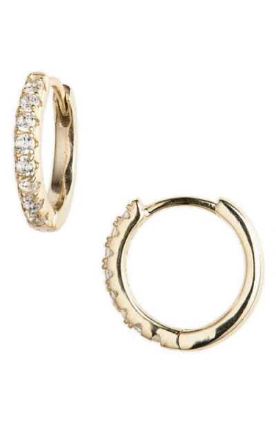 Chanteur Kids' Pavé Crystal Hoop Earrings In Gold