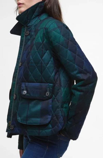 Barbour Louden Tartan Quilted Jacket In Multi