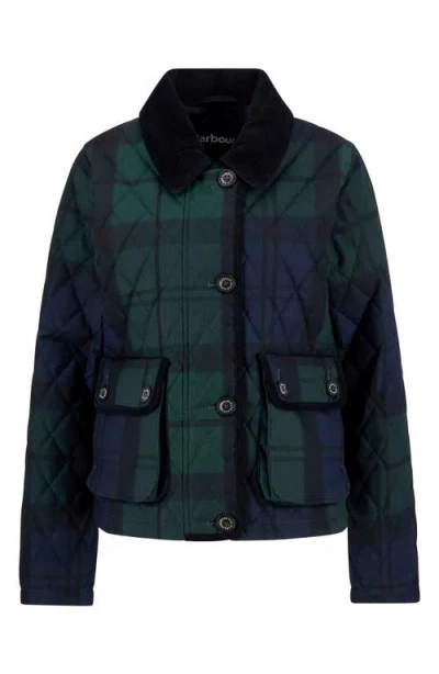 Barbour Louden Tartan Quilted Jacket In Multi