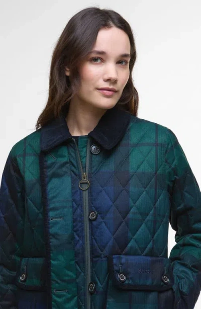 Barbour Louden Tartan Quilted Jacket In Multi