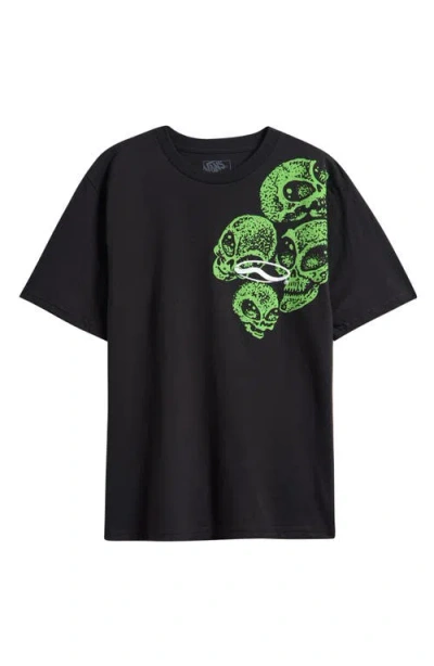 Vans Kids' Invaded Space Short Sleeve Graphic T-shirt In Black