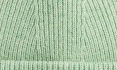 Krost Speckle Wool Beanie In Green
