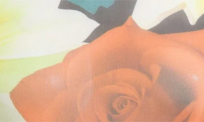 Afrm Zadie Floral Mesh Top In Multi