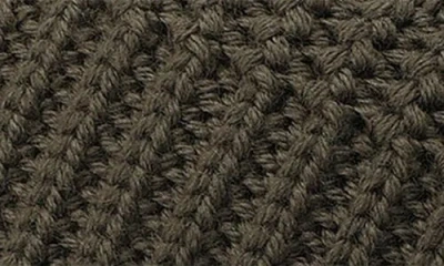 Allsaints Merino Wool Rib Beanie In Green