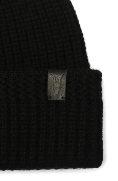 Allsaints Merino Wool Rib Beanie In Black