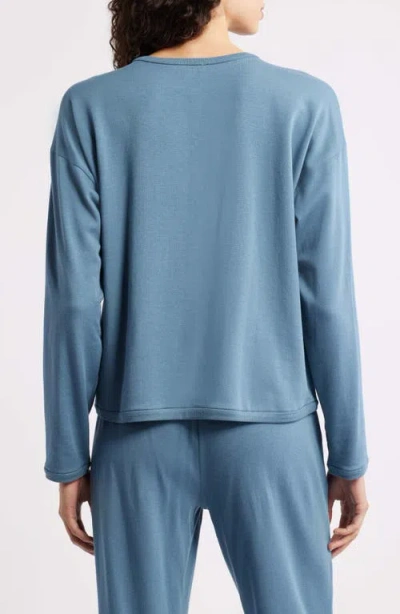 Eileen Fisher Boxy Terry Top In Blue