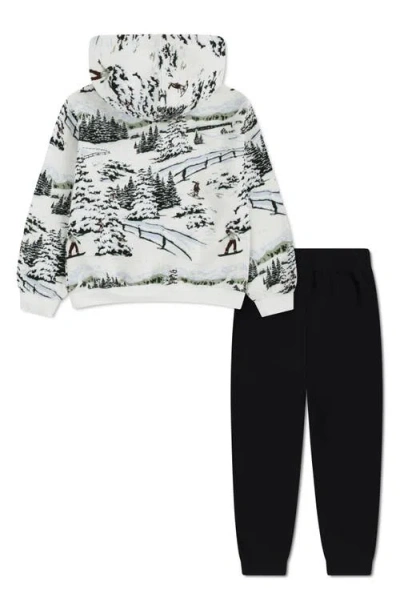 Jordan Boys 4-7 2-piece Printed Hoodie And Jogger Pants Set In Black