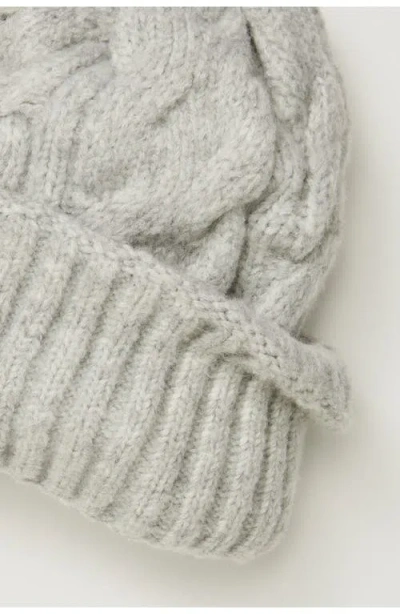 Free People Coast Line Cable Beanie In Gray