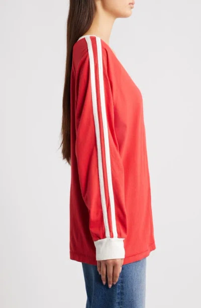 Daydreamer Oasis Long Sleeve Graphic T-shirt In Red