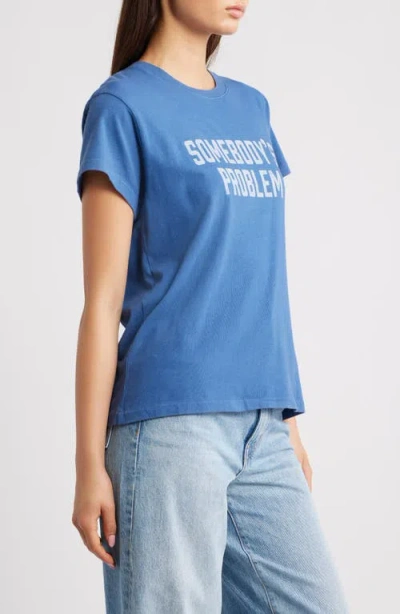 Daydreamer Morgan Wallen 'somebody's Problem' Graphic T-shirt In Blue