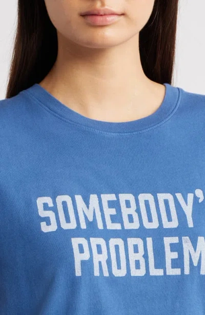 Daydreamer Morgan Wallen 'somebody's Problem' Graphic T-shirt In Blue