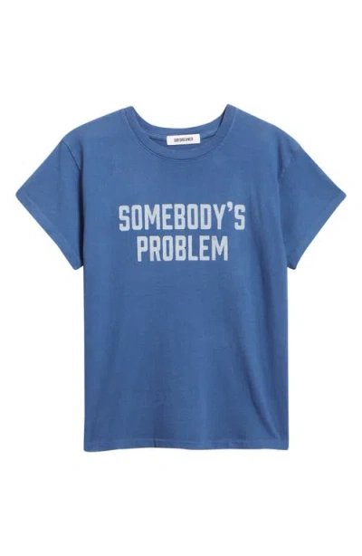 Daydreamer Morgan Wallen 'somebody's Problem' Graphic T-shirt In Blue