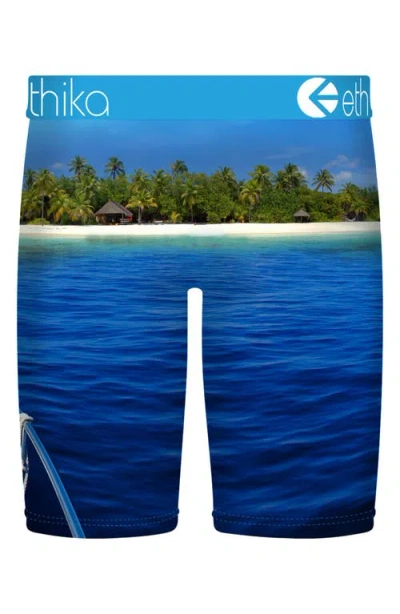 Ethika Kids' The Island Boxer Briefs In Blue