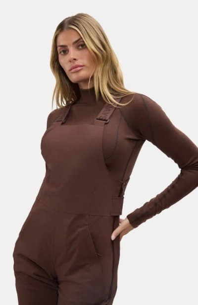 Halfdays Carson Waterproof Snow Bib Overalls In Brown