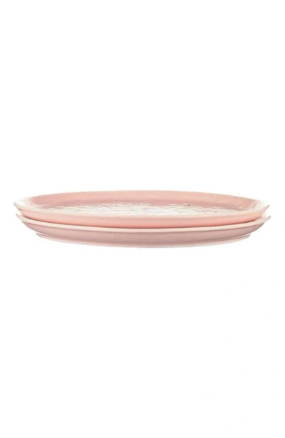 Stone Lain Elena Stoneware 4-piece Dinner Plate Set In Pink