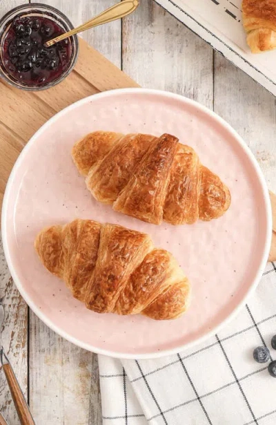 Stone Lain Elena Stoneware 4-piece Dinner Plate Set In Pink