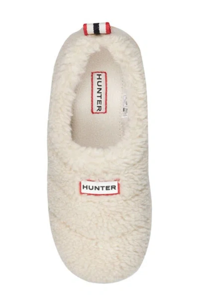 Hunter Madisons Faux Shearling Clog In Neutral