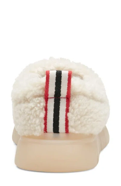 Hunter Madisons Faux Shearling Clog In Neutral