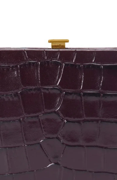 Vince Croc Embossed Frame Wallet In Purple