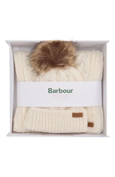 Barbour Penshaw Hat And Scarf Set In Multi