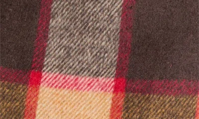 Sugarlips Plaid Faux Wrap Miniskirt In Brown