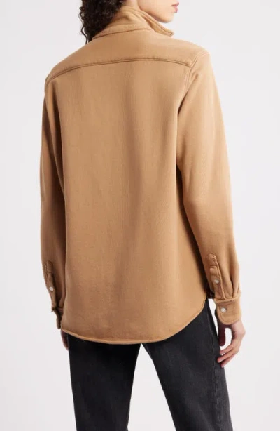 Frank & Eileen Eileen Relaxed Terry Button-up Shirt In Brown