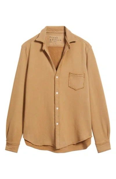 Frank & Eileen Eileen Relaxed Terry Button-up Shirt In Brown