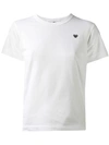 Comme Des Garçons Play Embroidered Heart T In White