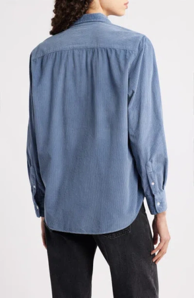 Frank & Eileen Barry Tailored Fit Corduroy Button-up Shirt In Blue