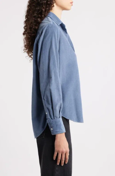 Frank & Eileen Barry Tailored Fit Corduroy Button-up Shirt In Blue