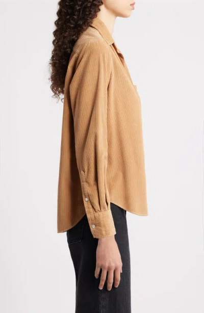 Frank & Eileen Barry Tailored Fit Corduroy Button-up Shirt In Brown