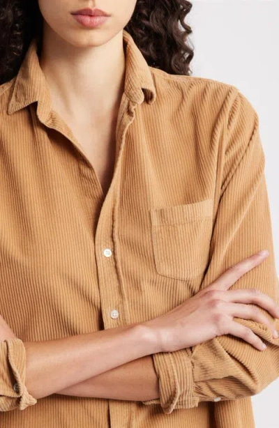 Frank & Eileen Barry Tailored Fit Corduroy Button-up Shirt In Brown