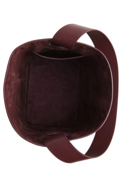 Victoria Beckham Dia Leather Bucket Bag In Burgundy
