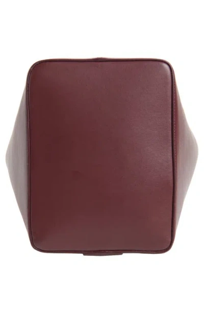 Victoria Beckham Dia Leather Bucket Bag In Burgundy