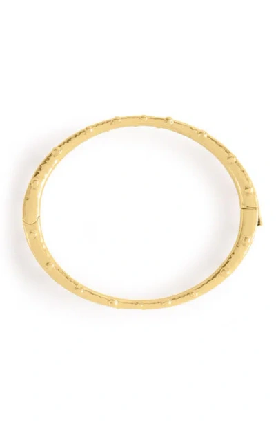 Anabel Aram Jewelry Milos Hinged Bangle In Gold
