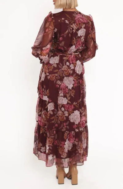 Petal And Pup Petal & Pup Korina Floral Long Sleeve Wrap Dress In Multi