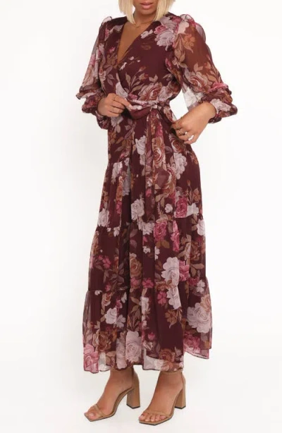 Petal And Pup Petal & Pup Korina Floral Long Sleeve Wrap Dress In Multi