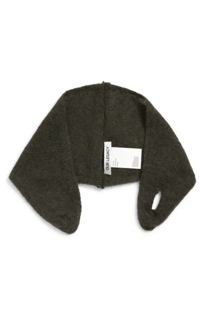 Our Legacy Miniature Alpaca & Wool Blend Scarf In Green