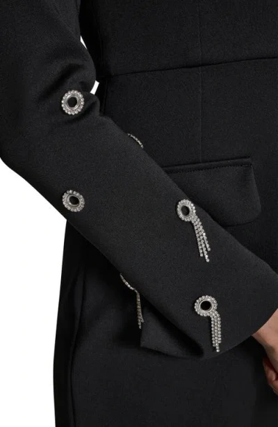 Bcbg Women's Grommet Long Sleeve Mini Dress In Black