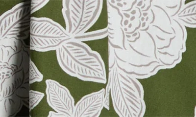 Sugarlips Dabria Hizley Floral Long Sleeve Cotton Dress In Green